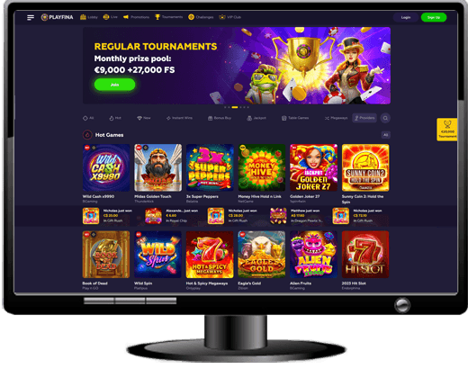 Playfina Casino Website
