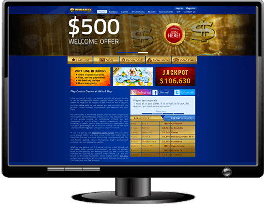 WinaDay Casino Website