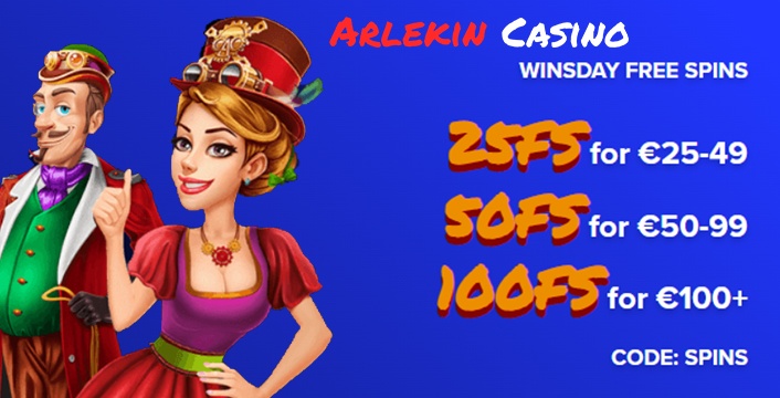 Arlekin Casino Get 100 Free Spins Weekly